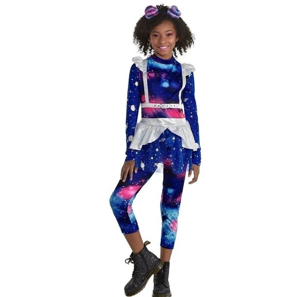 NEW Galaxy Girl Outer Space Alien Halloween Costumes Girls Size L 12-14 - Picture 1 of 3